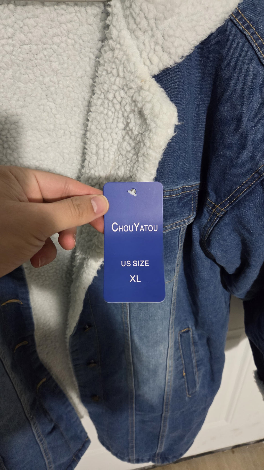 Cozy Oversized Sherpa-Lined Denim Coat